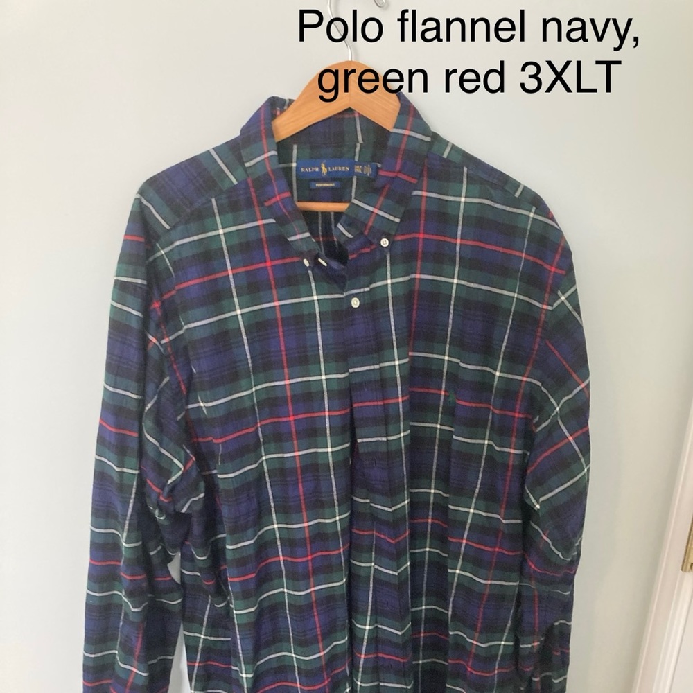 Polo flannel longsleeve plaid shirt